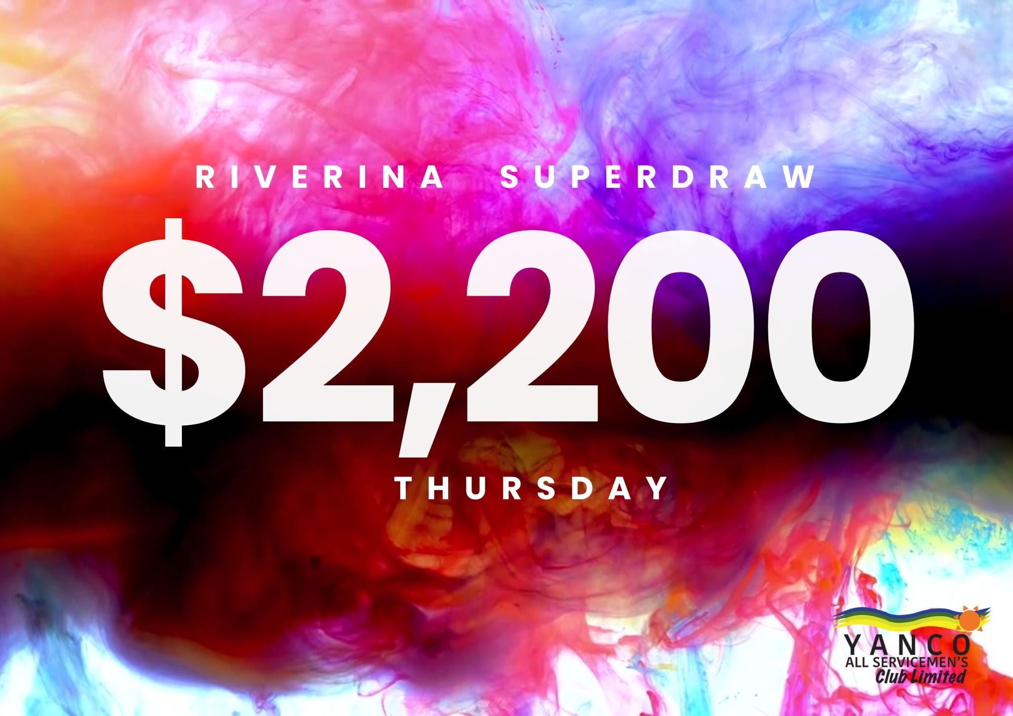 Yanco - 🤩 Riverina Super Draw 🤩 This Thursday 24th of July 2025. Draw ...