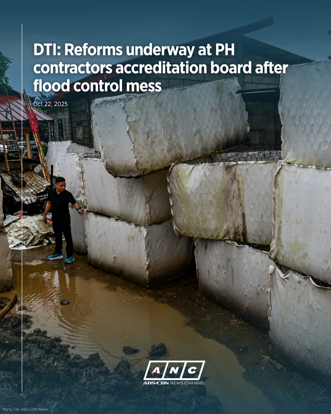 ABS-CBN - Unfinished and abandoned flood control projects in a Bulacan ...