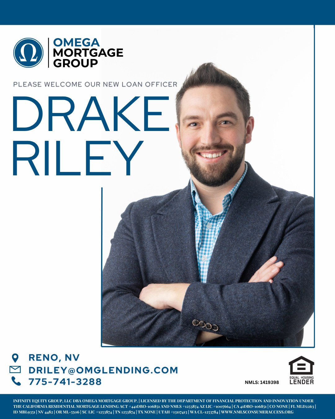 Omega - Join us in welcoming Drake Riley to the OMG Lending team! We’re ...