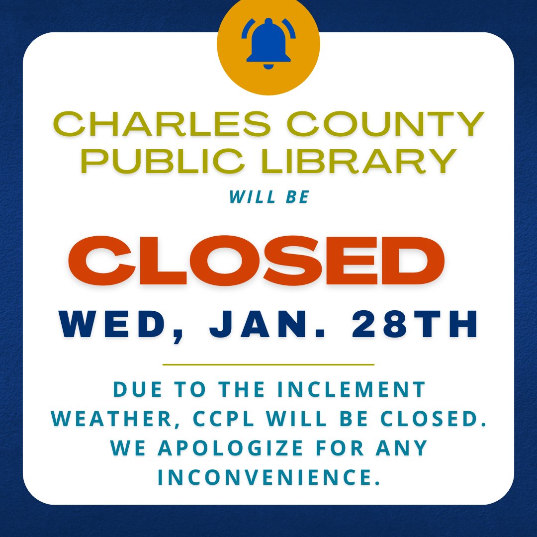 📢 The Charles County... - Charles County Public Library | Facebook