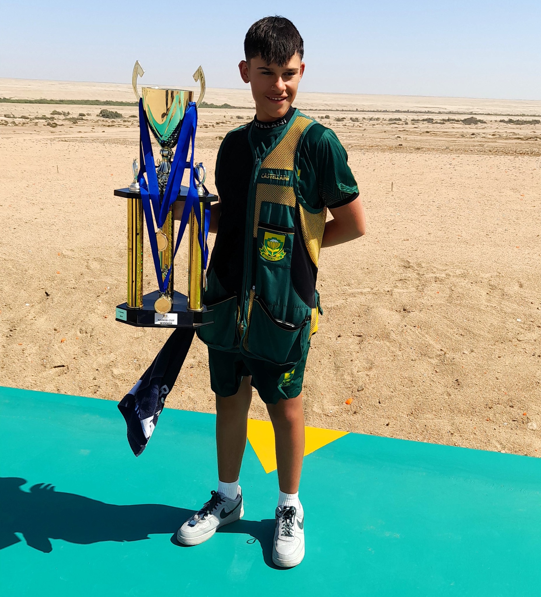 Namib - Mason le Roux with the Namib Cup he won at the annual Clay ...