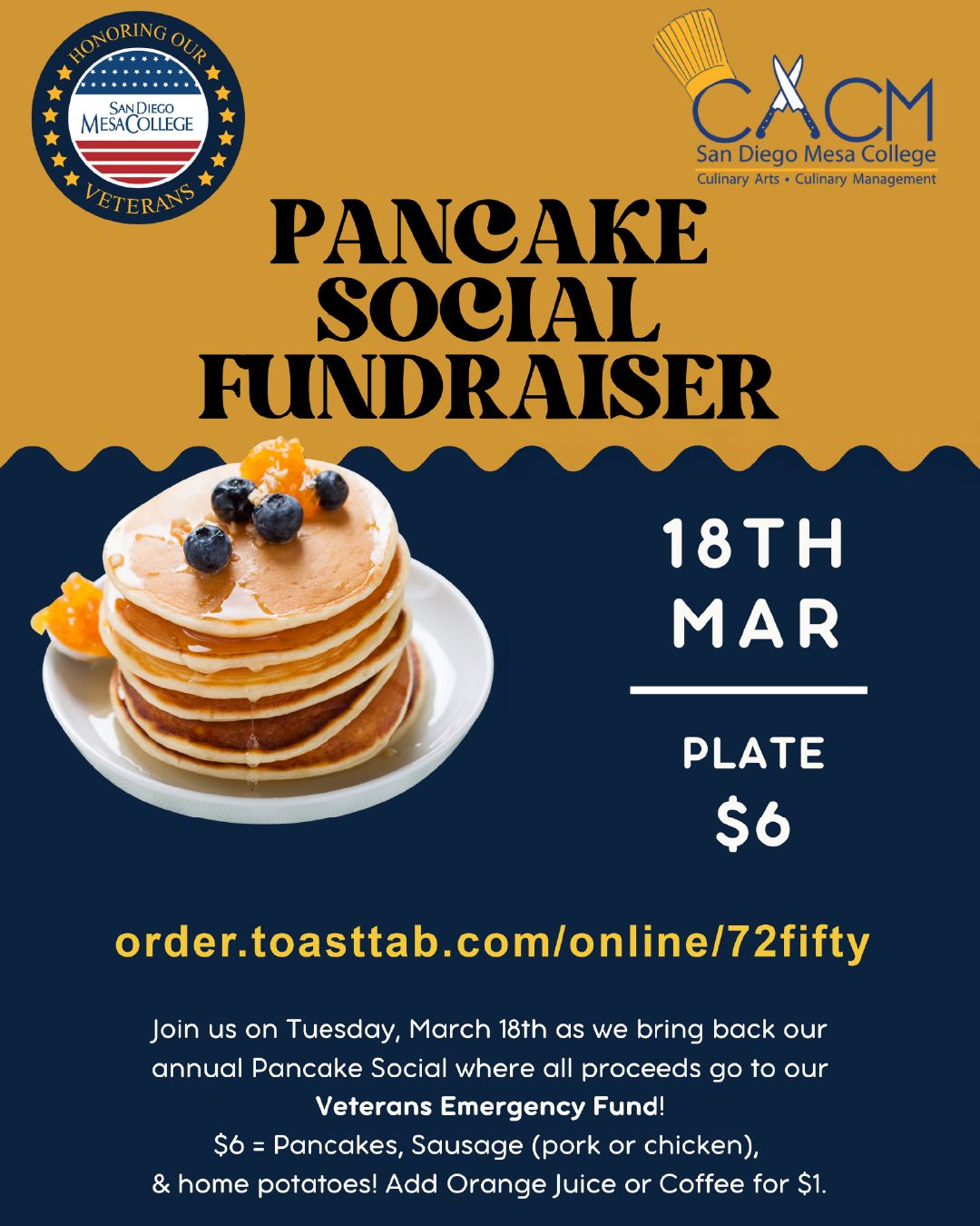 San - 🔥🥞 Pancake Breakfast Social! 🥞🔥 📅 Tuesday, March 18 ⏰ 8 AM – 10 ...