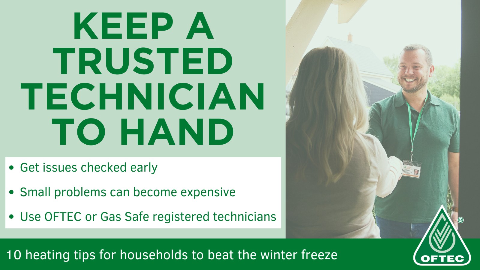 OFTEC - 7. Keep a trusted technician to hand 👨‍🔧👩‍🔧 If you have any ...