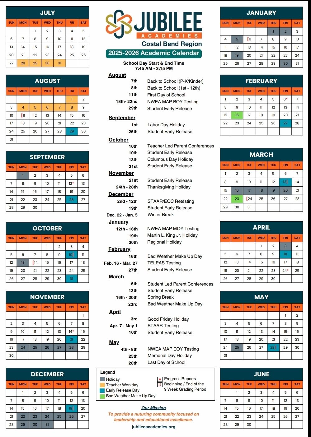 カレンダー Let's plan ahead for a great year! 📅Take a look at our district