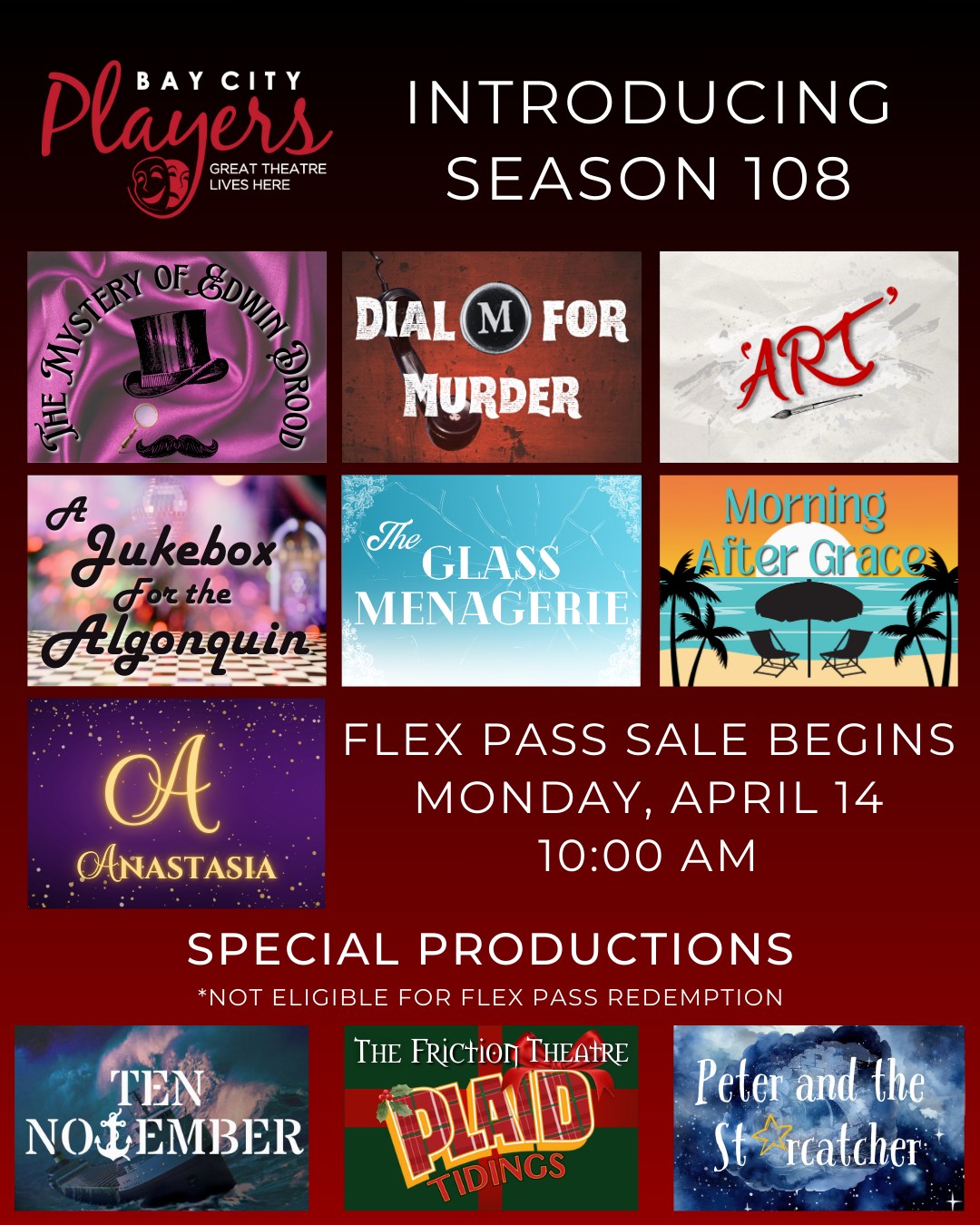 Introducing Season 108! We have a... - Bay City Players | Facebook