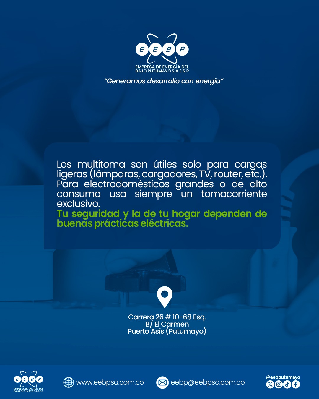 Empresa de Energía... - Empresa de Energía del Bajo Putumayo