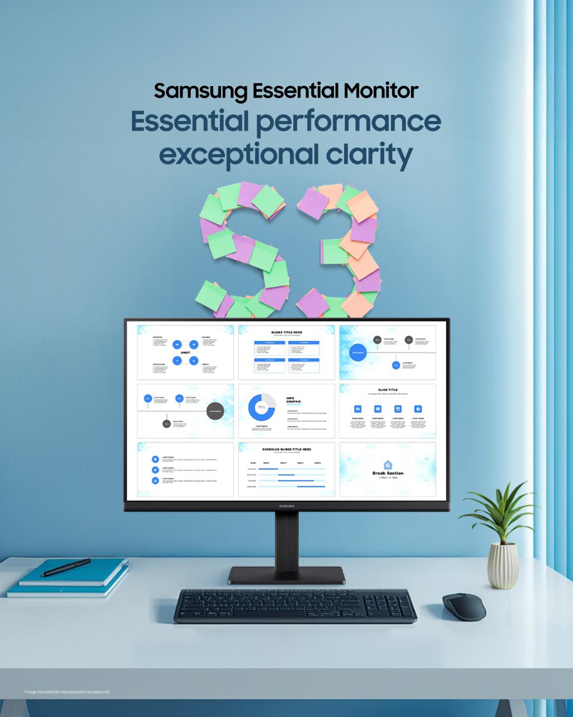 Samsung - Samsung Essential Monitor S3 delivers clarity that elevates ...