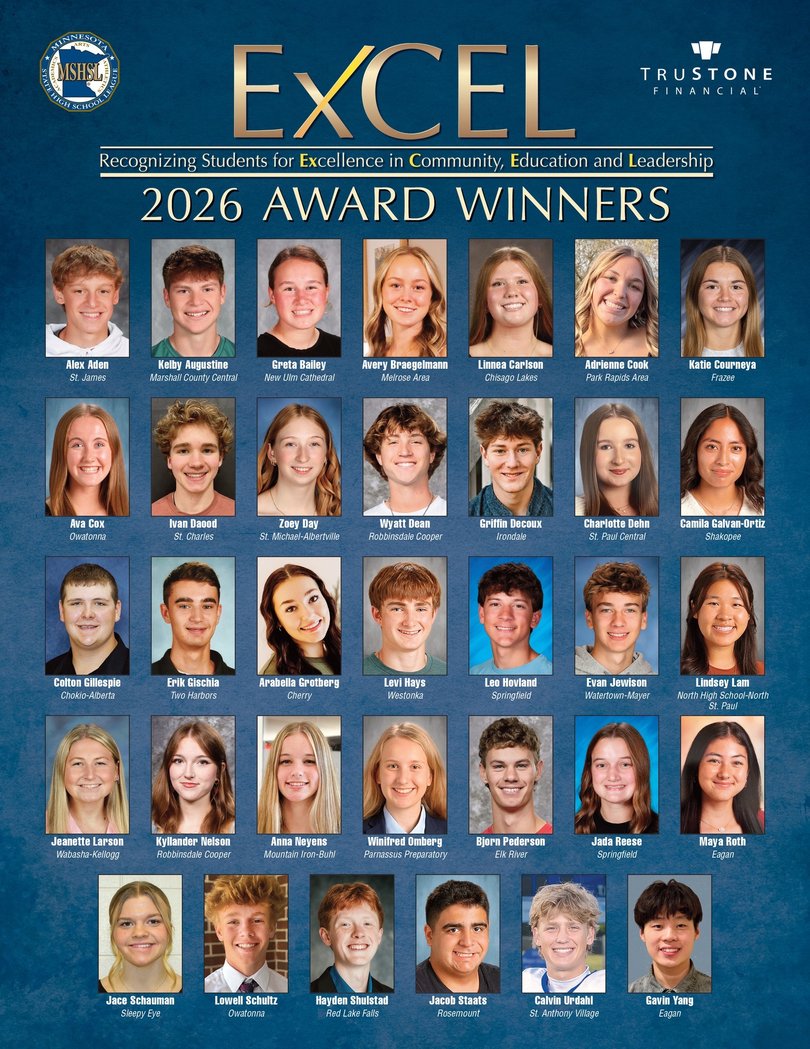 MSHSL - Congratulations to the 2026 ExCEL Award winners!... | Facebook