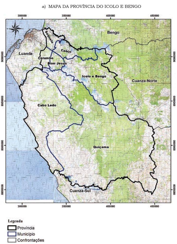 Maka - PROVÍNCIA DE #ICOLO_E_BENGO e seu mapa com municípios e ...