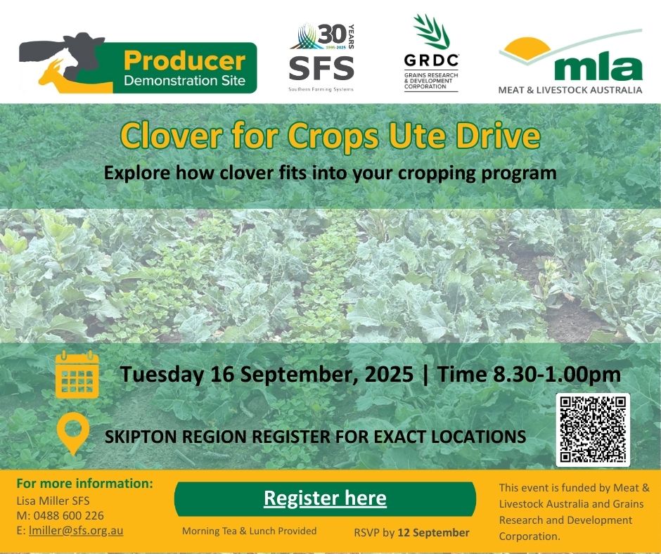 🛻 Clover for Crops Ute... - Southern Farming Systems (SFS) | Facebook
