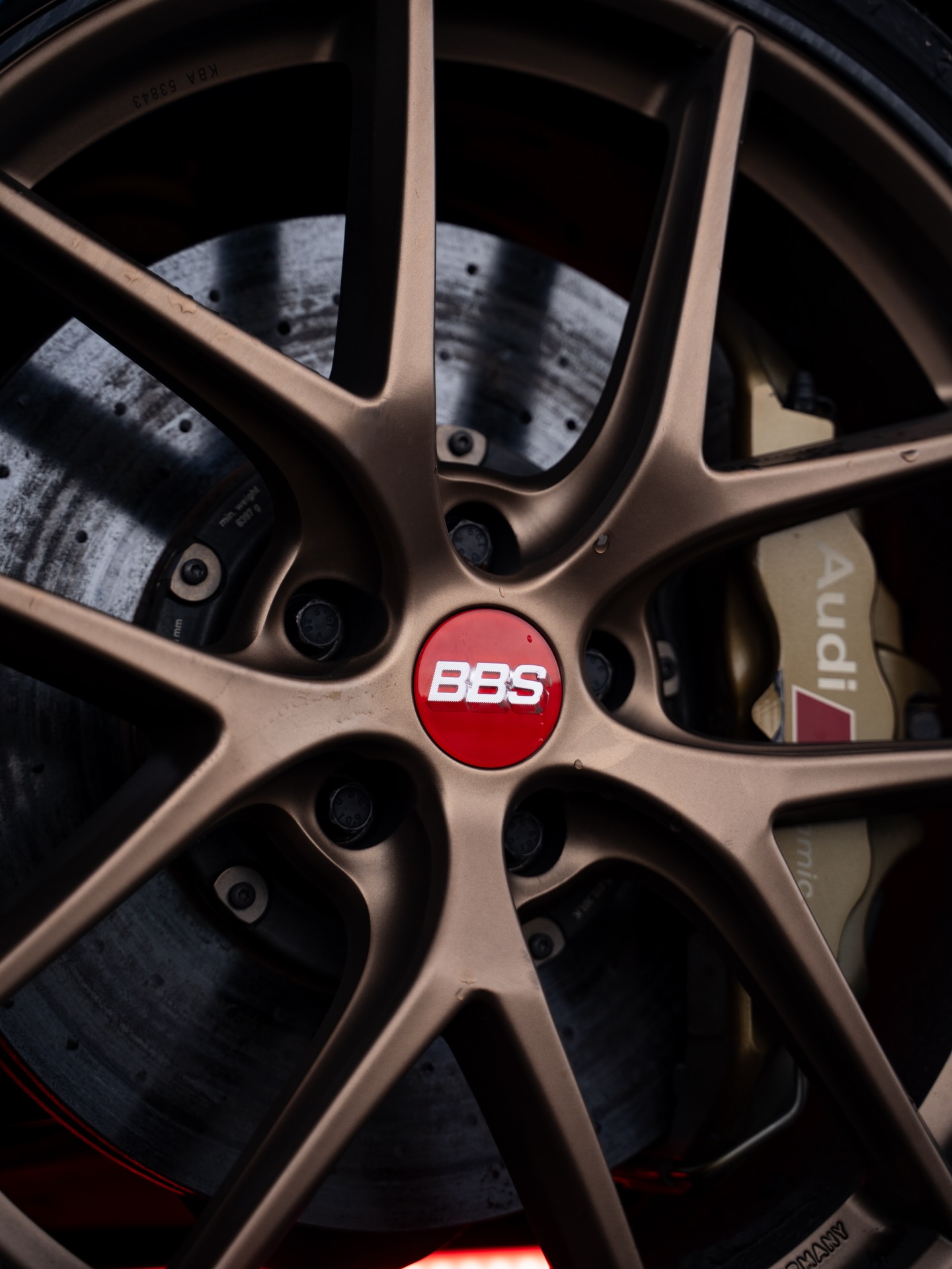 Audi R8 V10 equipped with BBS CI-R UNLIMITED and KW Suspension