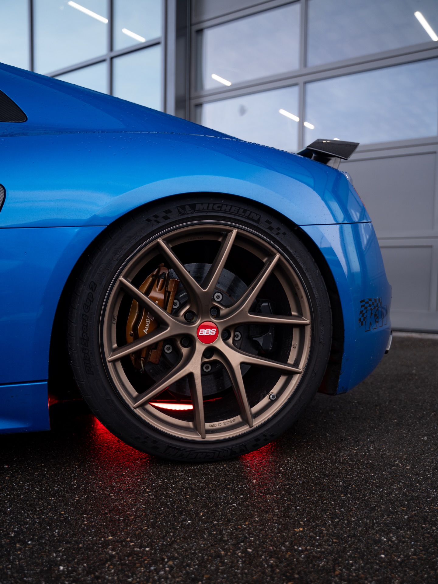 Audi R8 V10 equipped with BBS CI-R UNLIMITED and KW Suspension