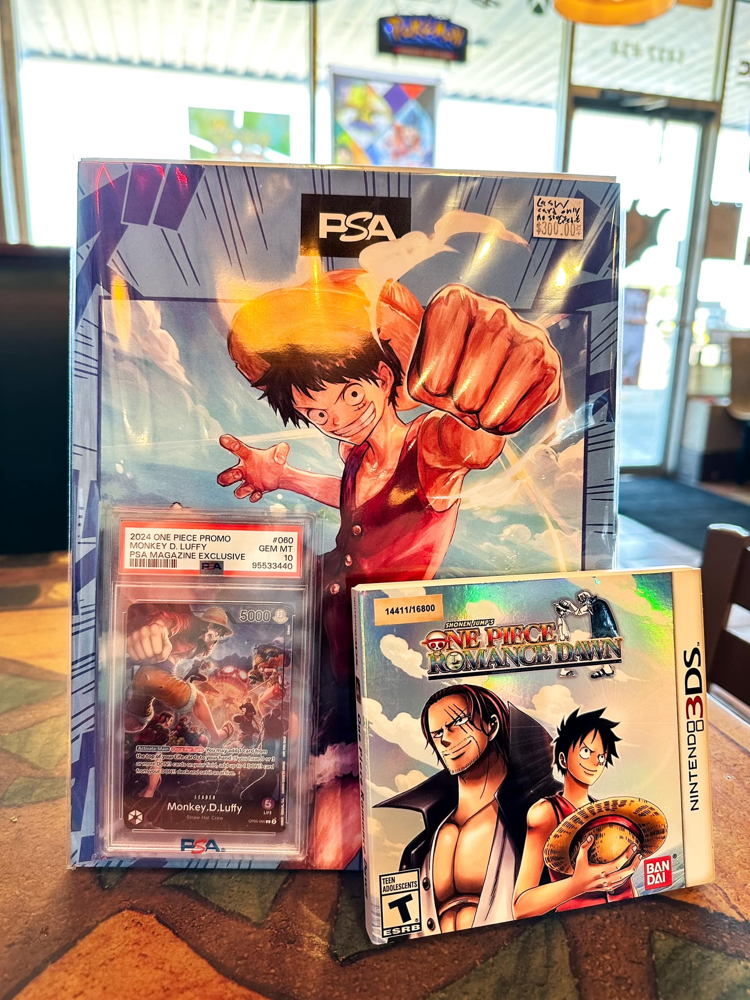 A rare, serialized One Piece Romance Dawn for the 3DS; accompanied 
