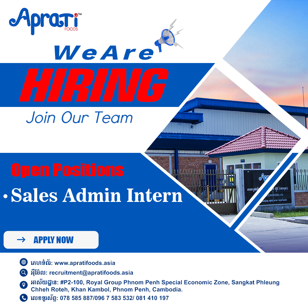 Aprati - ឪកាសការងារជាមួយក្រុមហ៊ុន អេប្រាធី ហ៊្វូដ (ខេមបូឌា ...