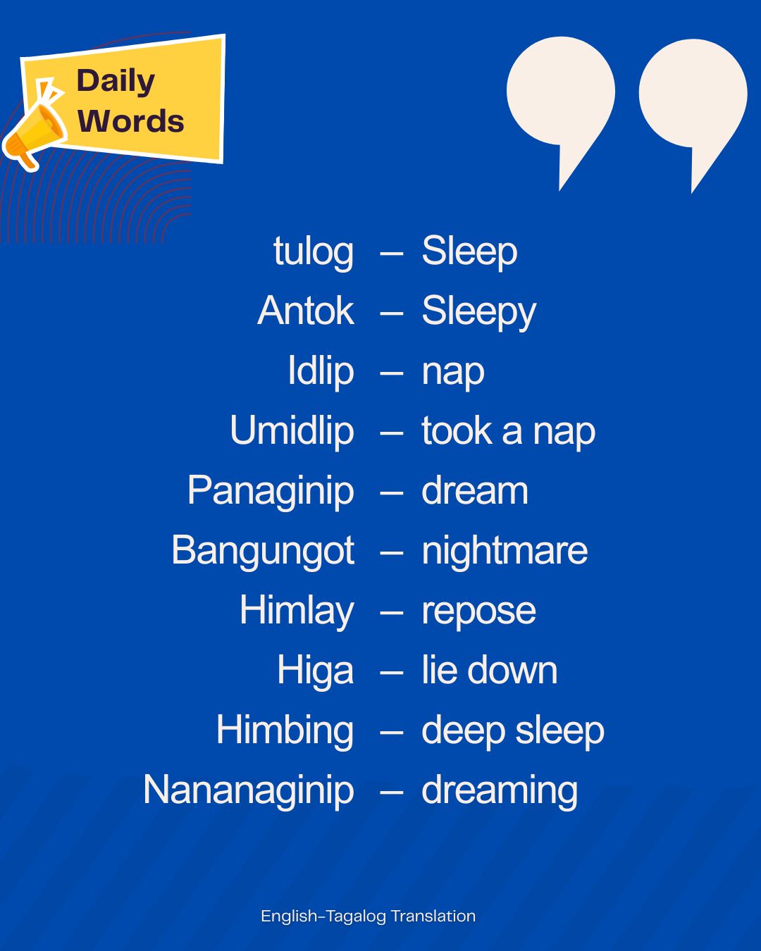 English-Tagalog Translation