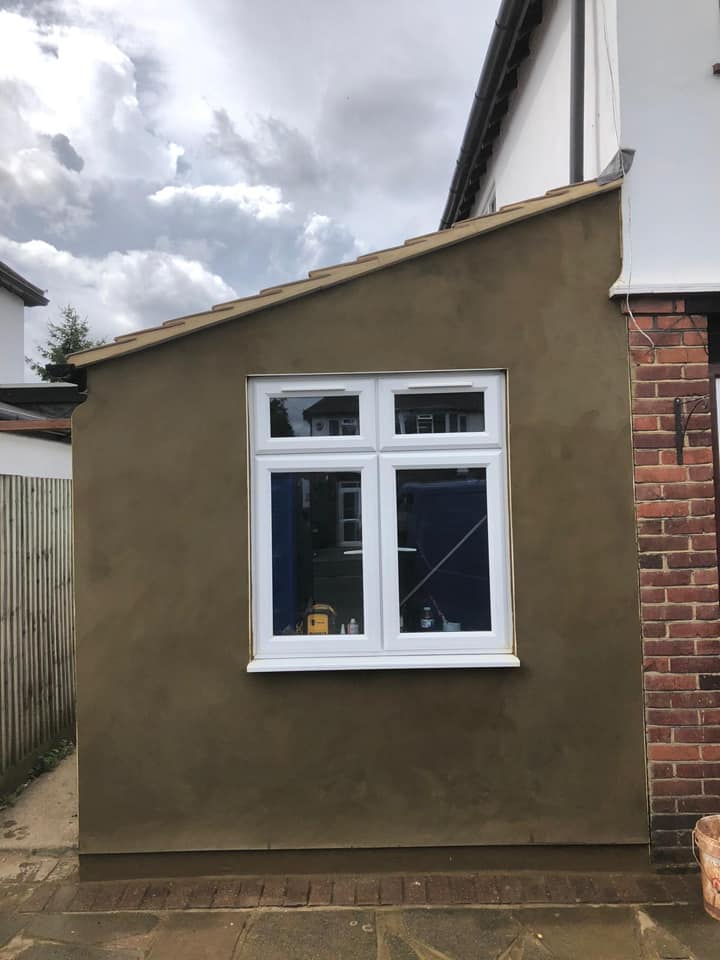 Small wall rendered on a new... - LBS Plastering Services