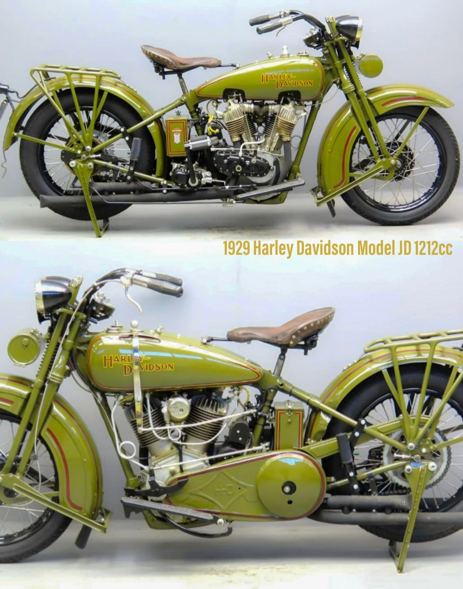 OLD - 1929:Harley Davidson Model JD 1212cc 💙 ️🖤 The 1929 Harley ...
