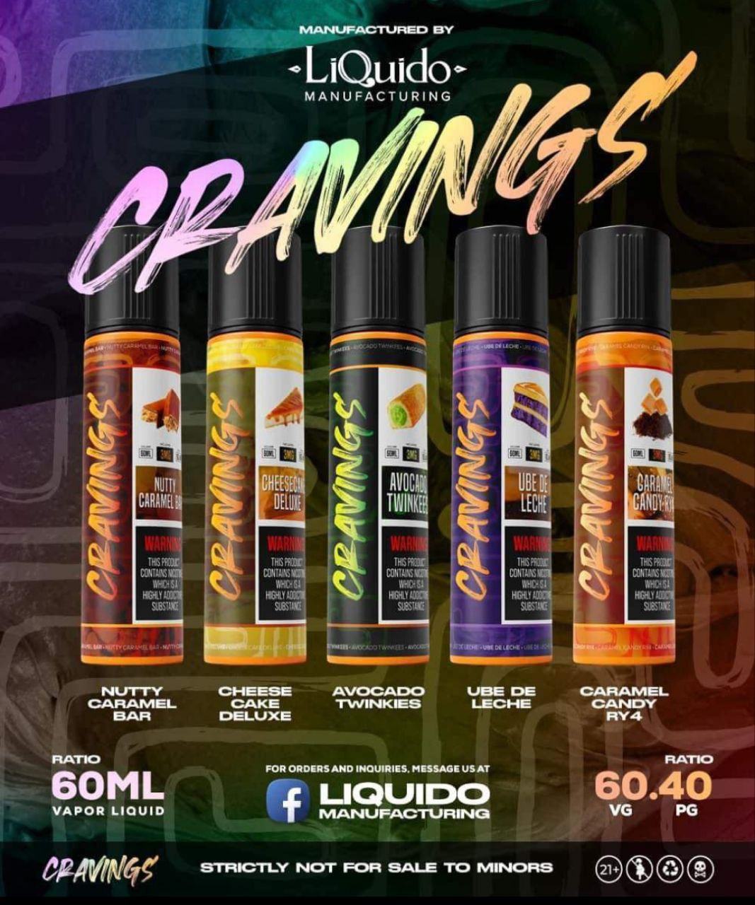 premium dessert vape flavors 🔥 RESTOCK – CRAVINGS LINE 🔥 60ML | 60VG / 40PG TN9000 Choose Flavors:Sour Sweet Gramlin
