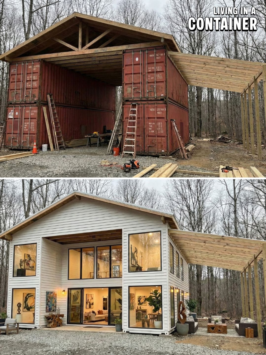 Living - 4 Rusty Boxes to 1 Luxury Mansion! They took 4 shipping ...
