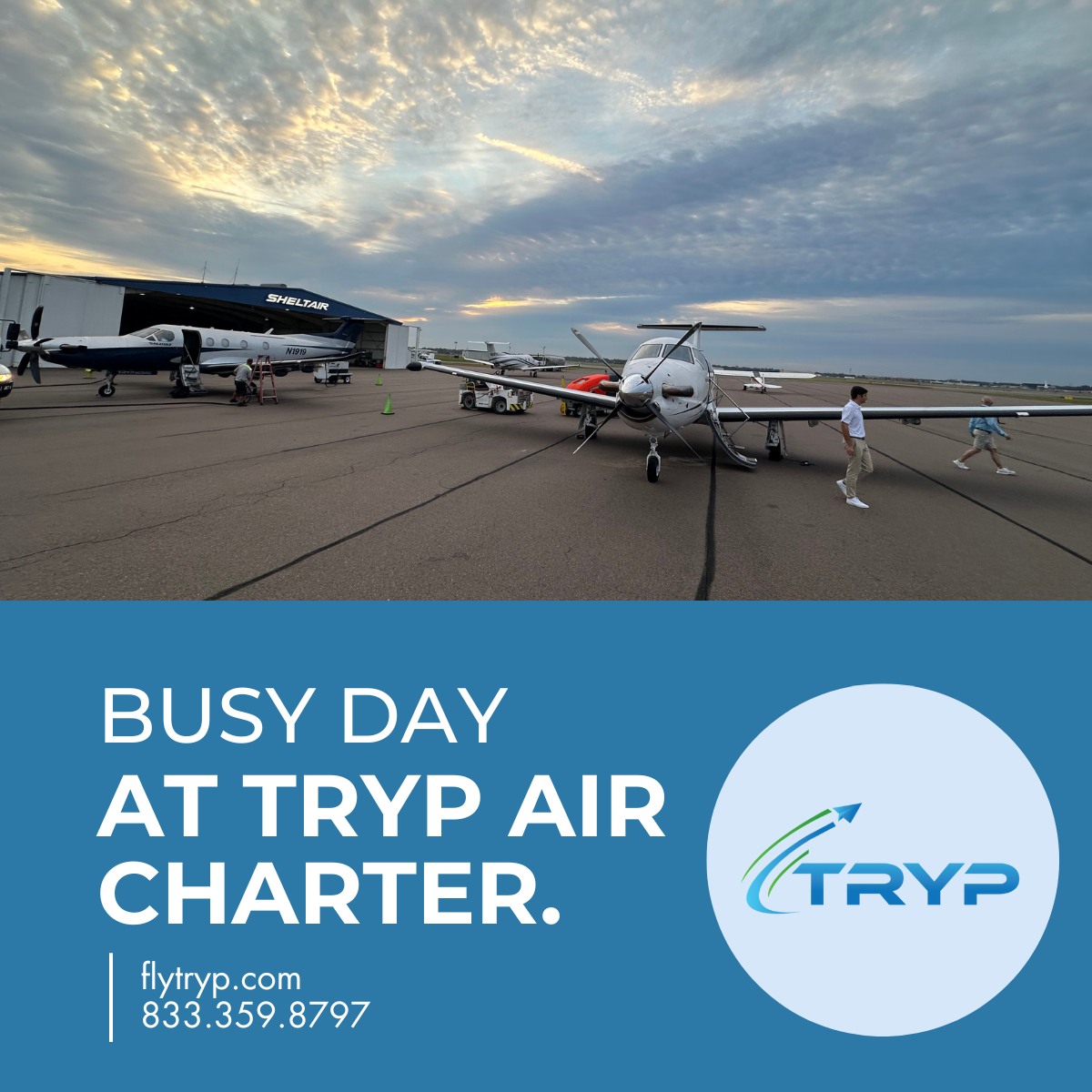 🌤️ Today’s a busy day in the sky for... - TRYP Air Charter | Facebook