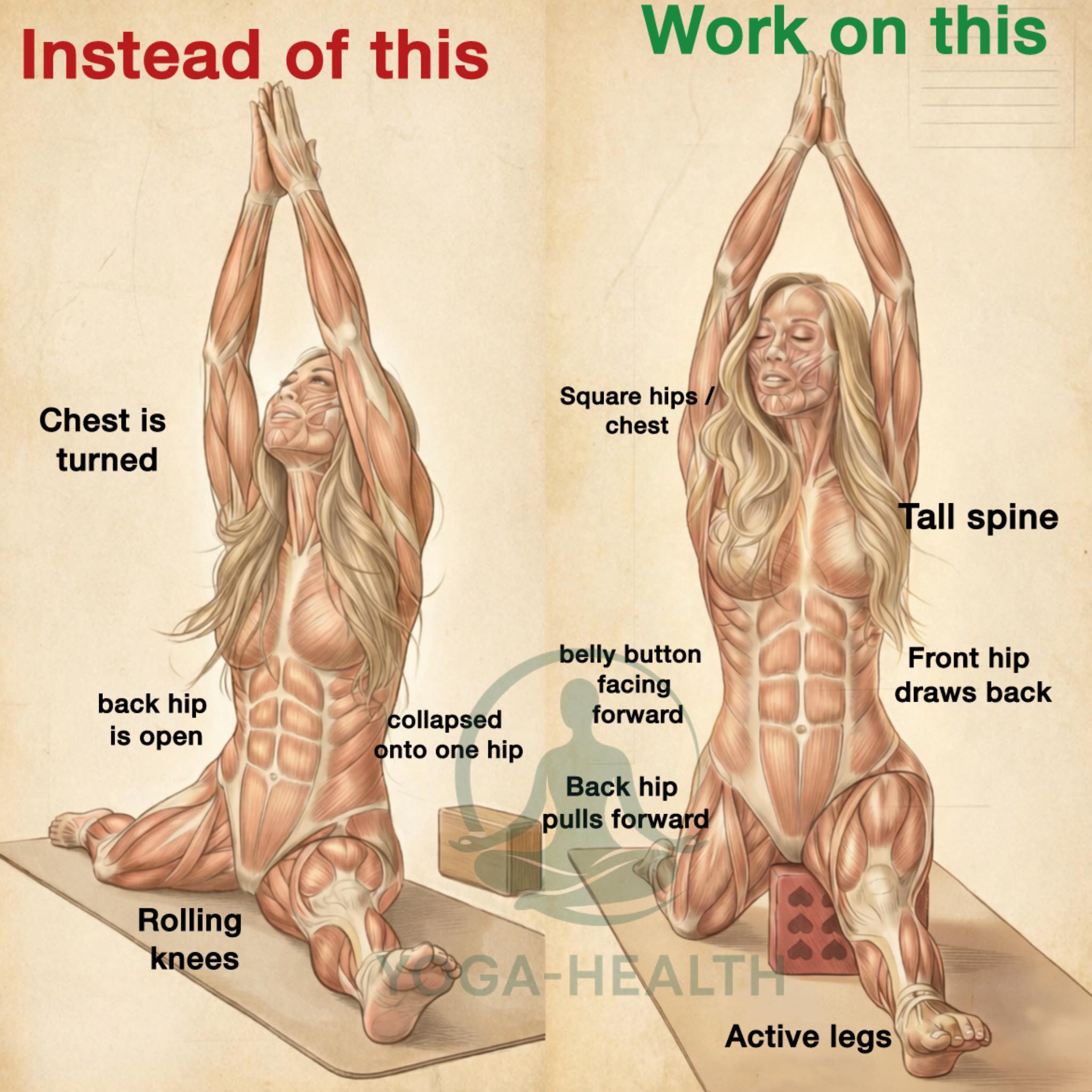 Yoga-Health - 👍🌹👍Alignment makes the difference Instead of collapsing ...