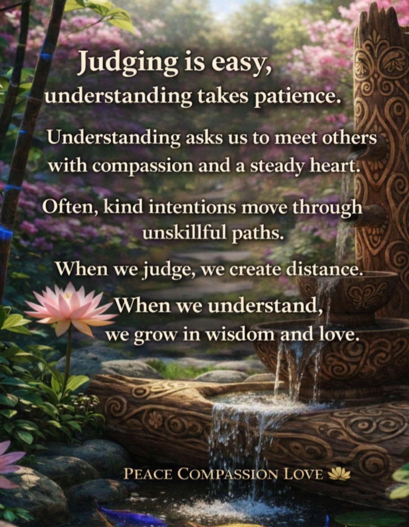 🪷 Understanding is a practice.... - Peace Compassion Love | Facebook