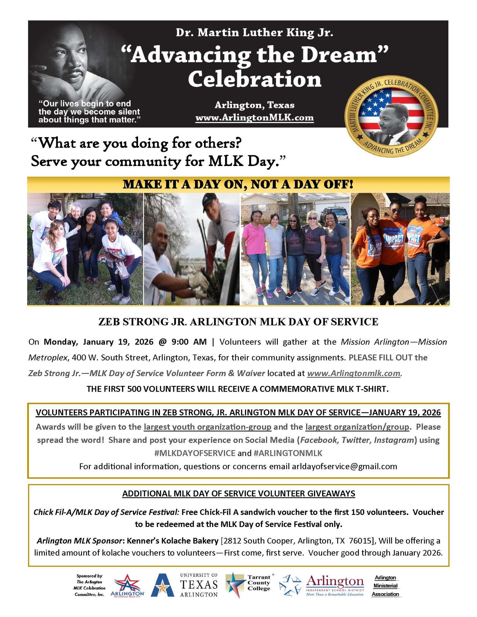Arlington - 🌟 Arlington MLK Day of Service – January 19, 2026 🌟 The ...
