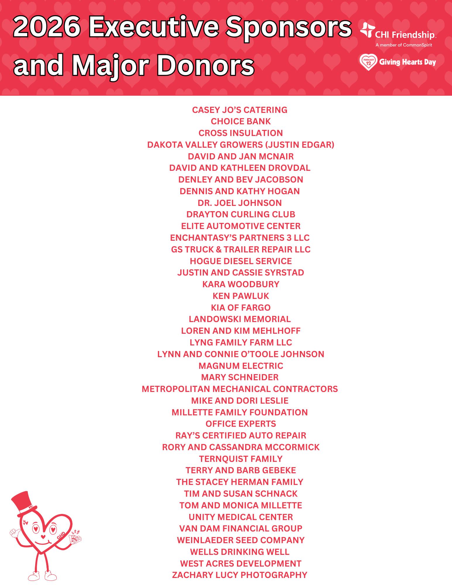 CHI - Please join us in thanking our 2026 Executive Sponsors and Major ...