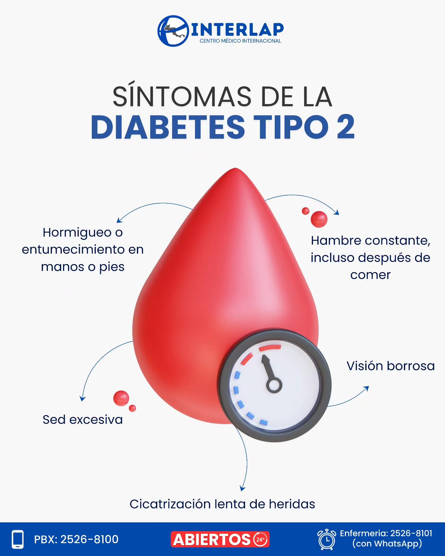 Interlap - 🔵 ¿Conoces los síntomas de la Diabetes Tipo 2? Es una ...