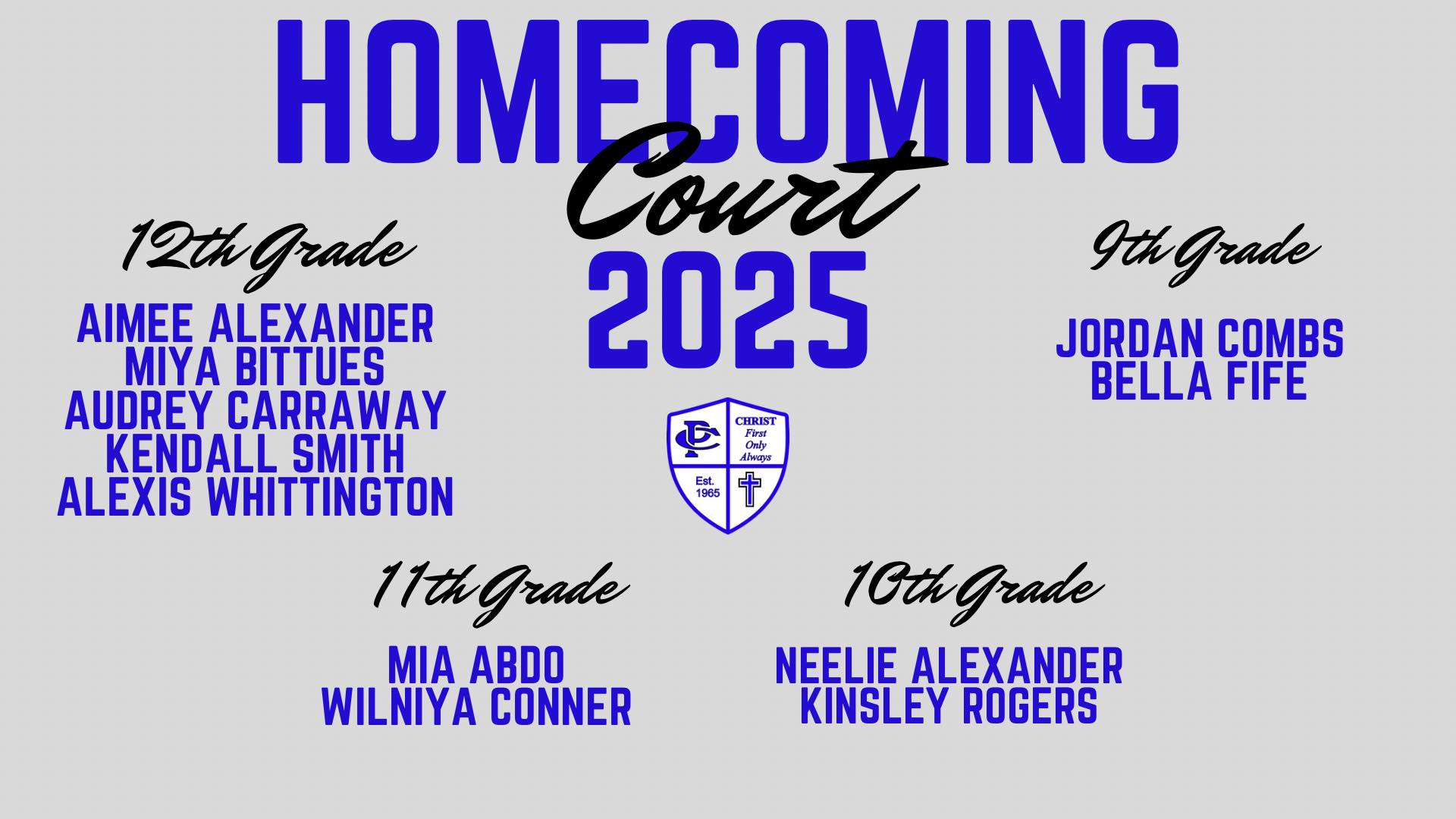 Porter's - 💙🤍👑 2025 PCA HOMECOMING COURT 👑🤍💙 We are proud to announce ...