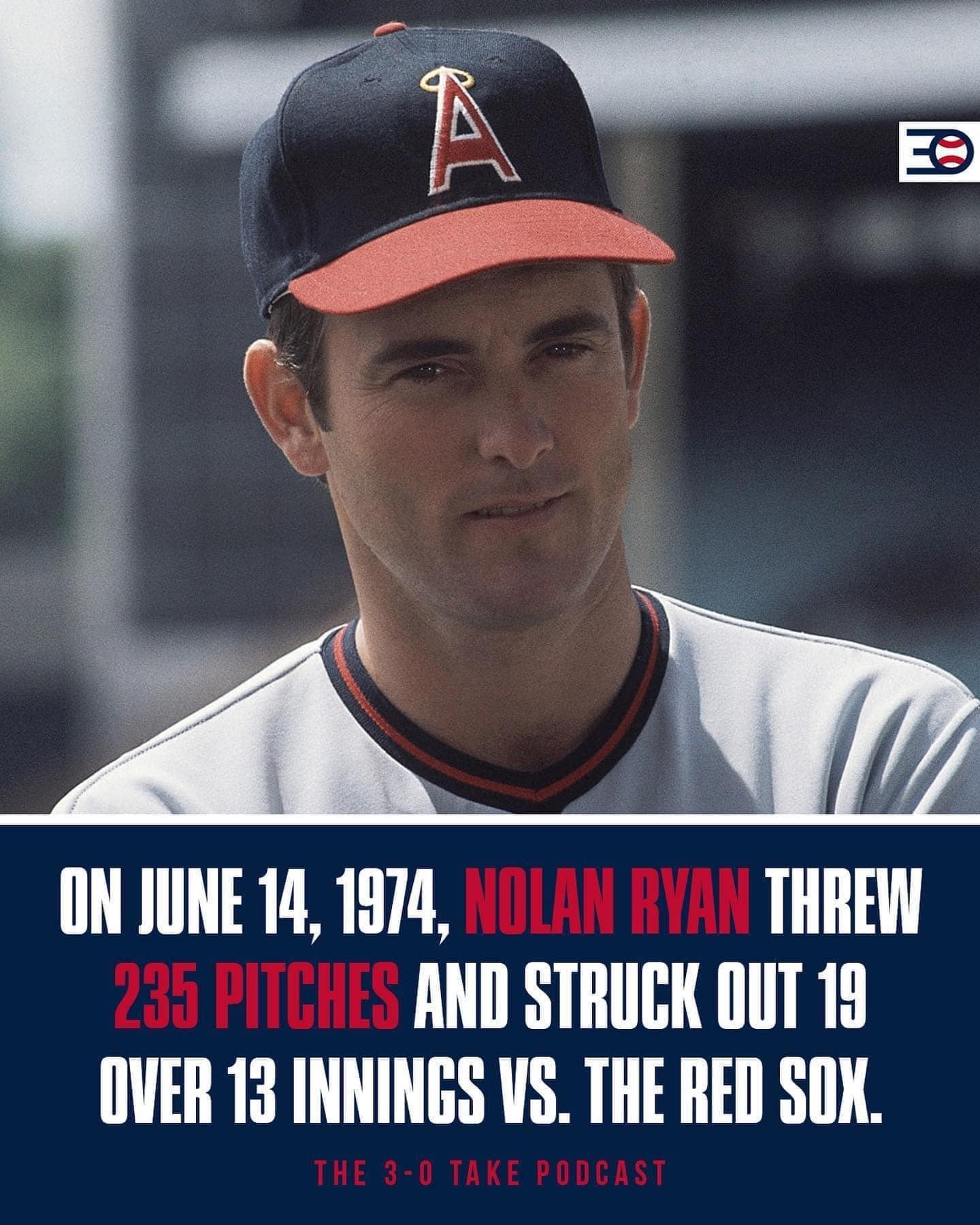 Viral - 235 pitches. 19 Ks. 13 innings. Nolan Ryan was literally ...