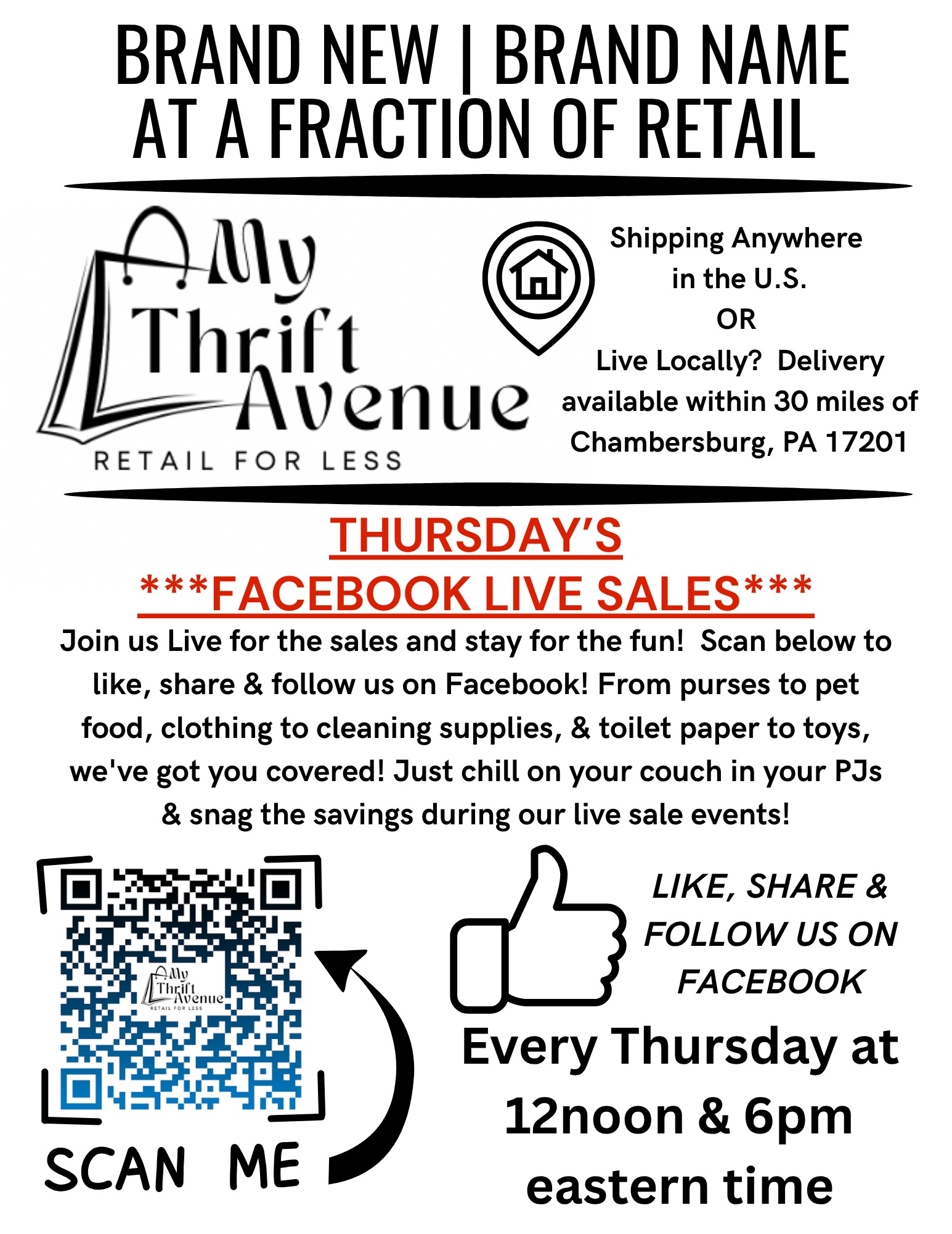 Thursday Sales Schedule