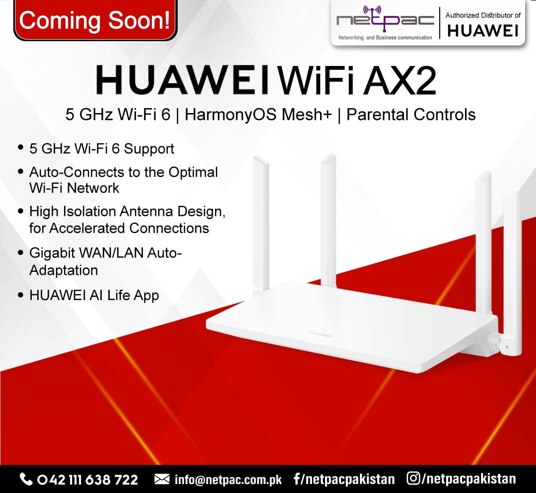 Netpac - Huawei WiFi AX2 5 GHz Wi-Fi 6 | HarmonyOS... | Facebook