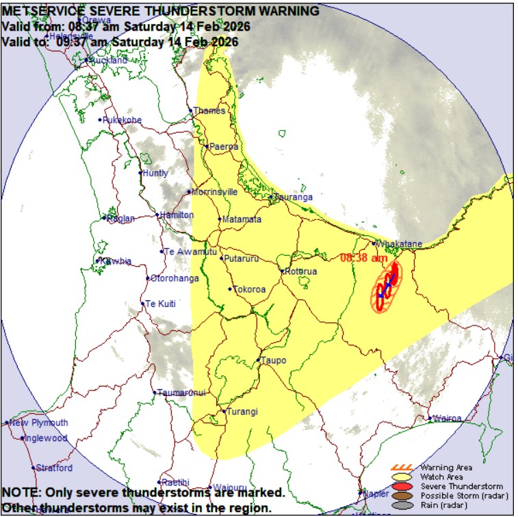 A Severe Thunderstorm Warning has... - MetService New Zealand | Facebook