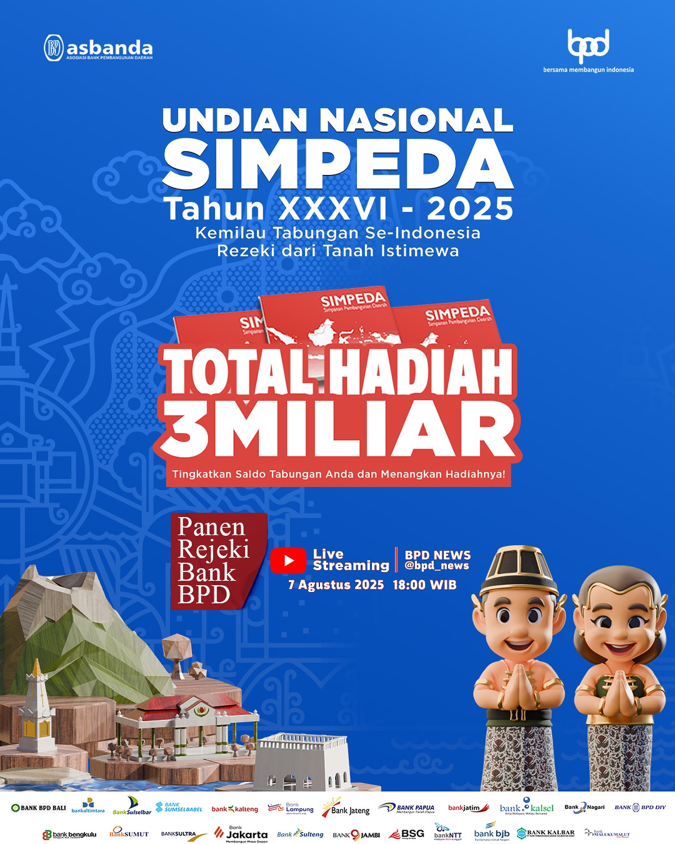 Bank - PANEN REJEKI BANK BPD KEMBALI HADIR! Undian Nasional SIMPEDA ...