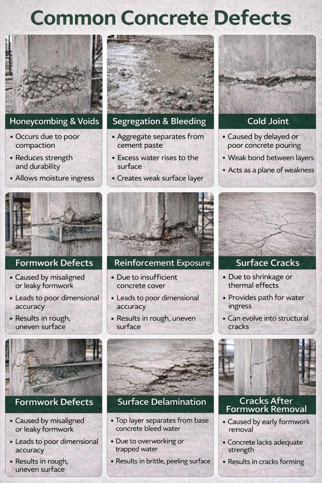 EPC-Engineering - Common Concrete Defects Every Site Engineer Should ...