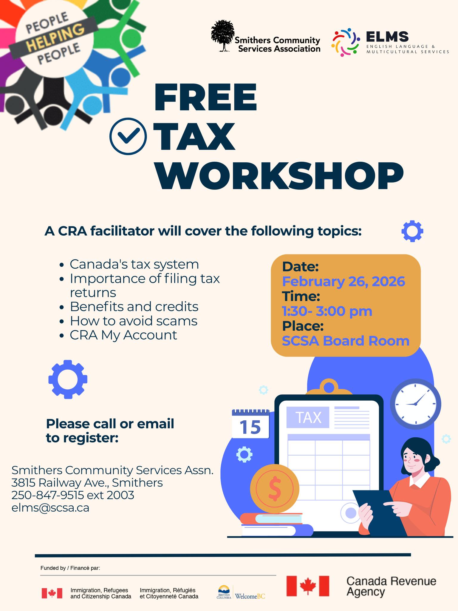 Smithers - Free Tax Workshop The ELMS Program, in collaboration with ...