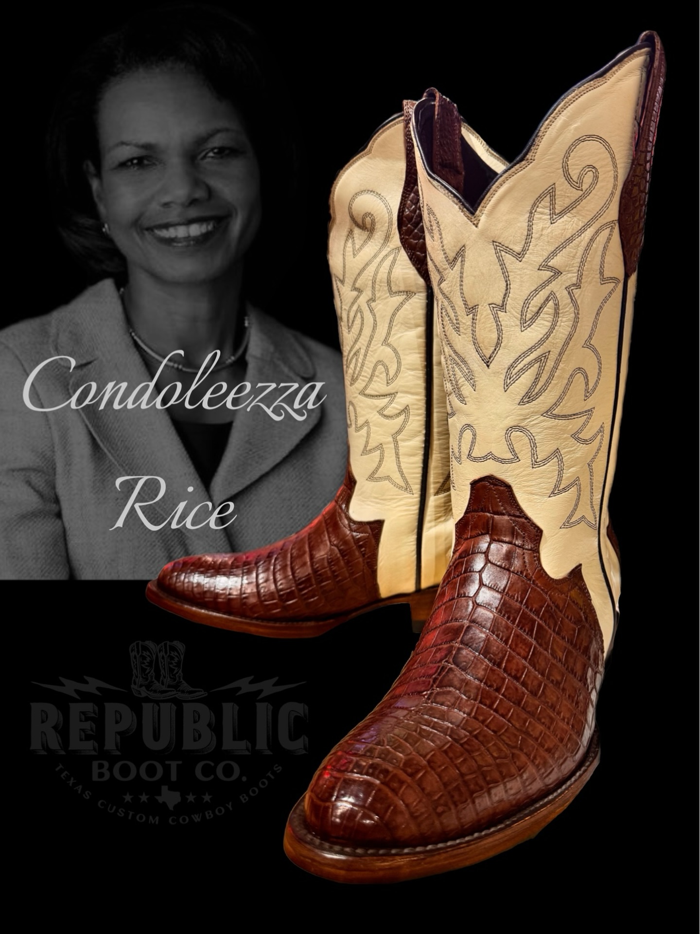⭐️Custom Boots for Condoleezza Rice - Republic Boot Co | Facebook