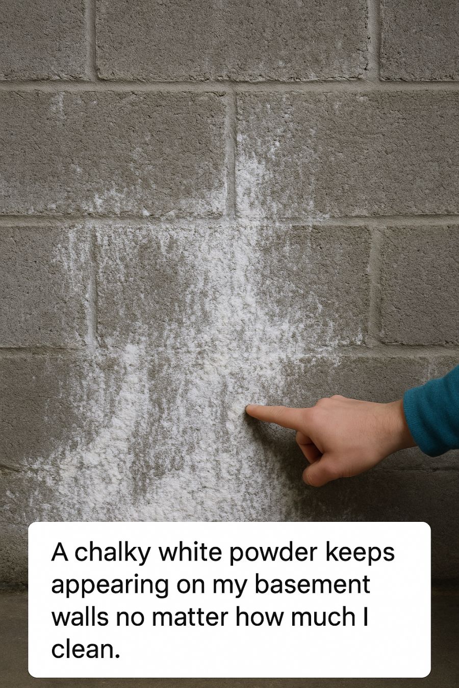 Tips - A chalky white powder keeps appearing on my basement walls no ...