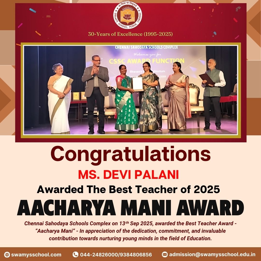Swamy's School - Celebrating Excellence in Teaching We... | Facebook