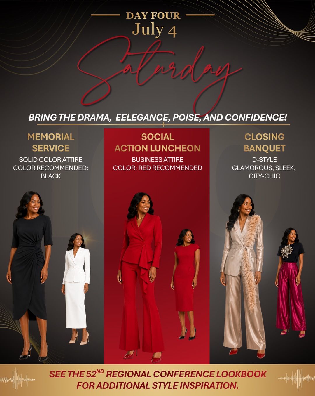formal dress for conference women Centennial Style Edit is here. ✨ From service to celebration, every day of the 52nd Midwest Regional has a look. Swipe through outfit inspiration, then check out the Centennial Connection Plus size Kimono