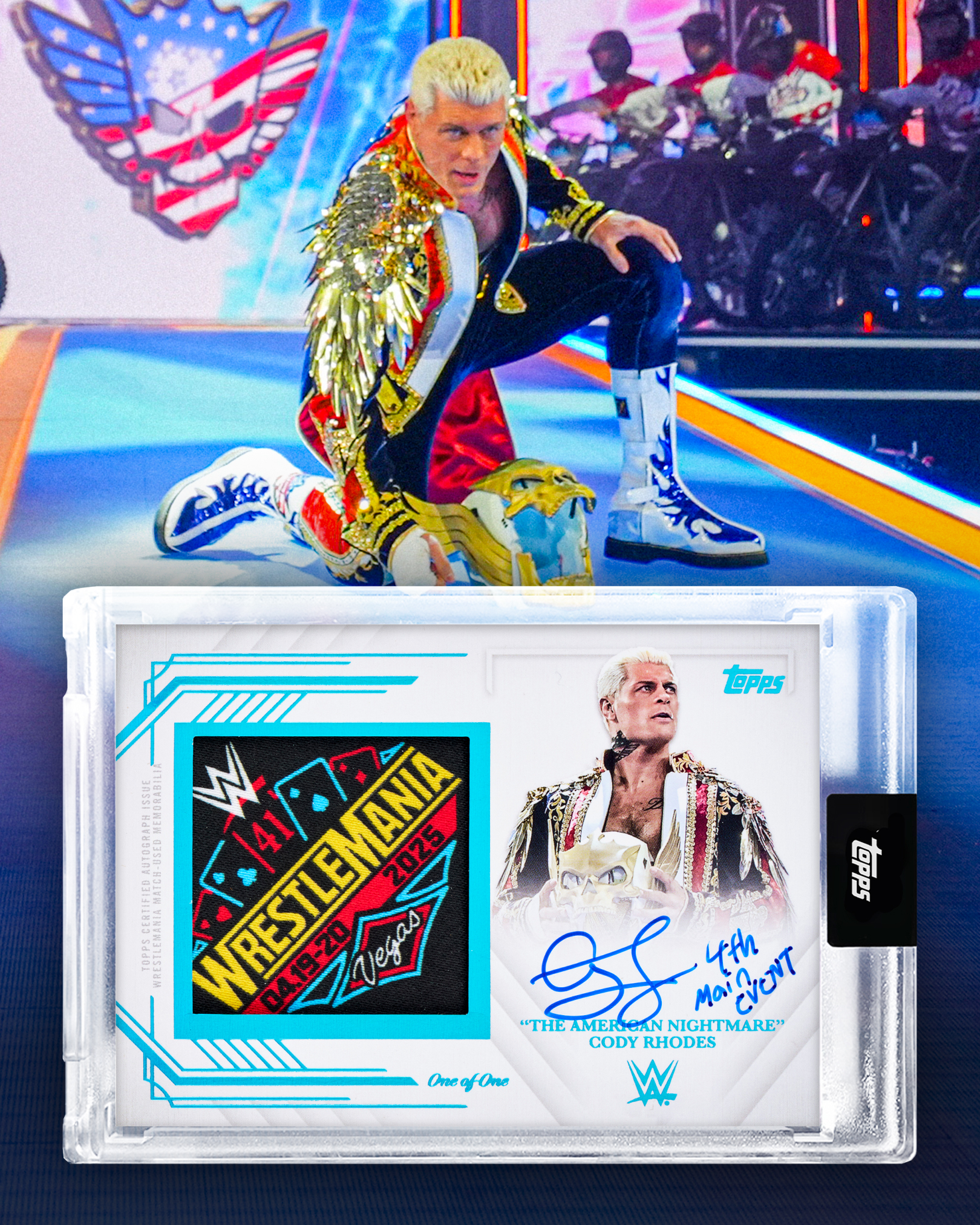 Topps - FIRST LOOK: Cody Rhodes' 1-of-1 WrestleMania 41... | Facebook