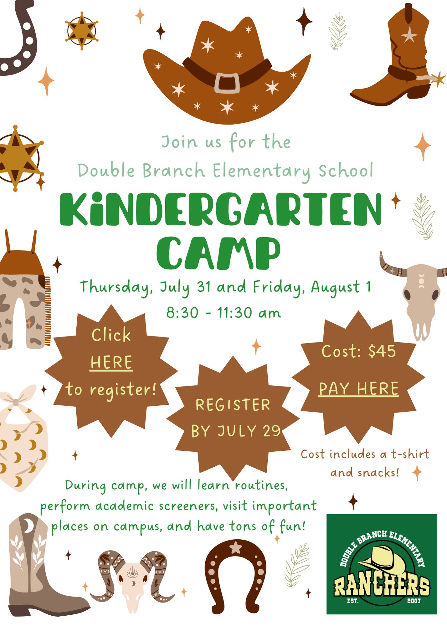 Howdy, Ranchers! Here is... - Double Branch Elementary School | Facebook