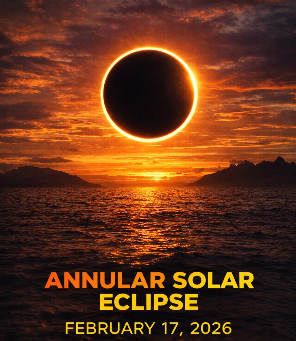 The Earth - 🌑🔥 ANNULAR SOLAR ECLIPSE 📅 February 17, 2026 The Moon will ...