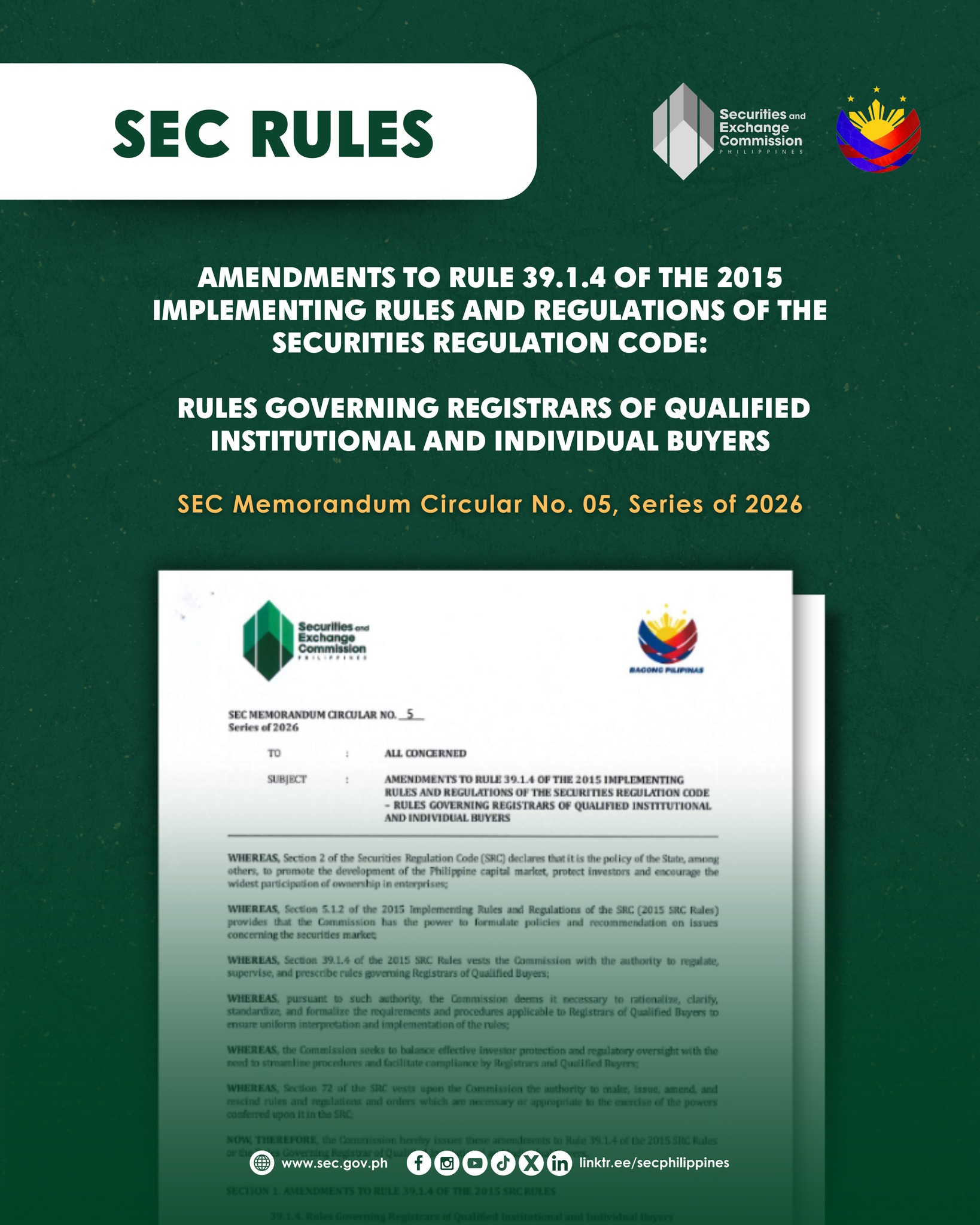 📃 𝗦𝗘𝗖... - Securities and Exchange Commission Philippines | Facebook