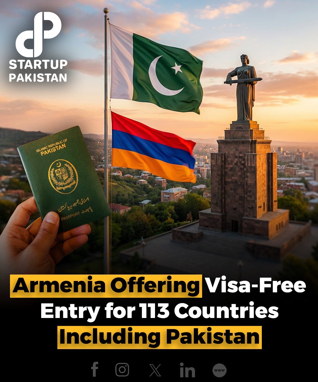 Startup - Armenia has expanded visa-free entry for nationals of 113 ...