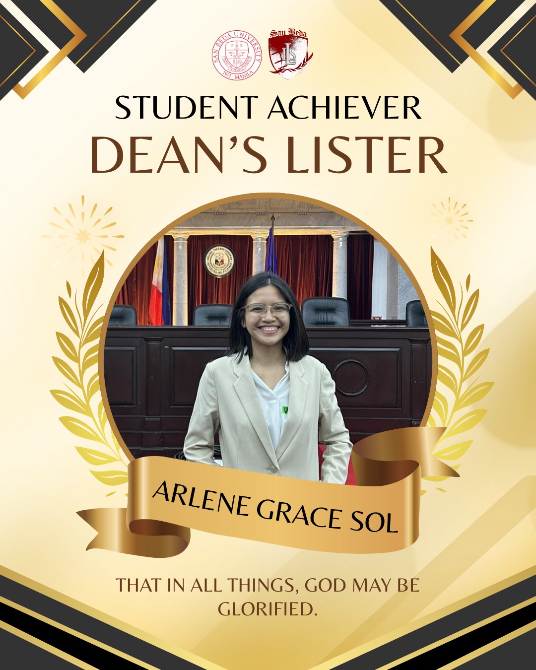 San - Join us in offering hearty congratulations to Mx. Arlene Grace ...