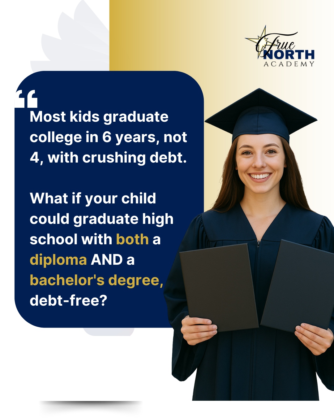 🎓 Want to know a secret most colleges... - True North Academy | Facebook