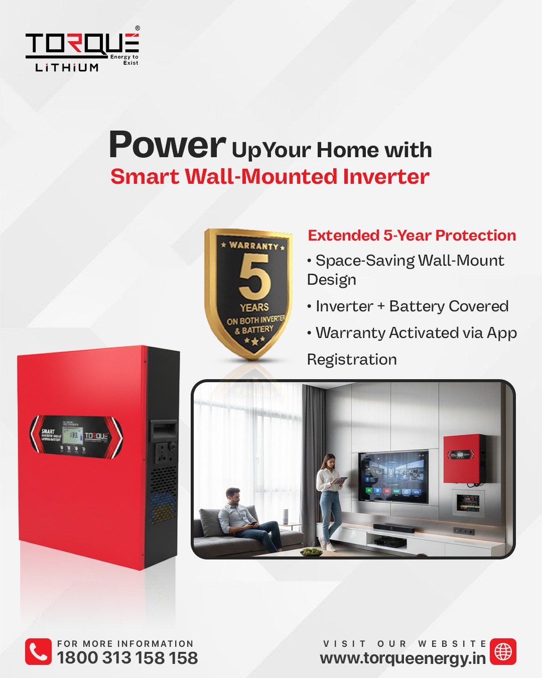 ⚡ Reliable Power Backup for Modern Homes! Get the TORQUE Smart