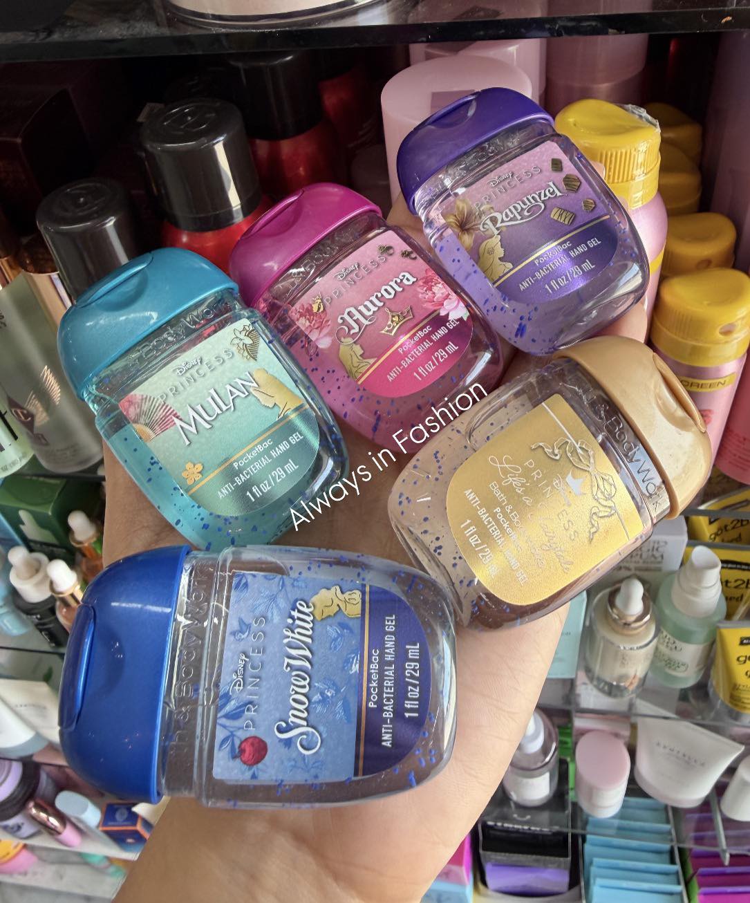 Gel antibacterial Disney Princess Bath & Body Works 🩷💛🩵💙💜